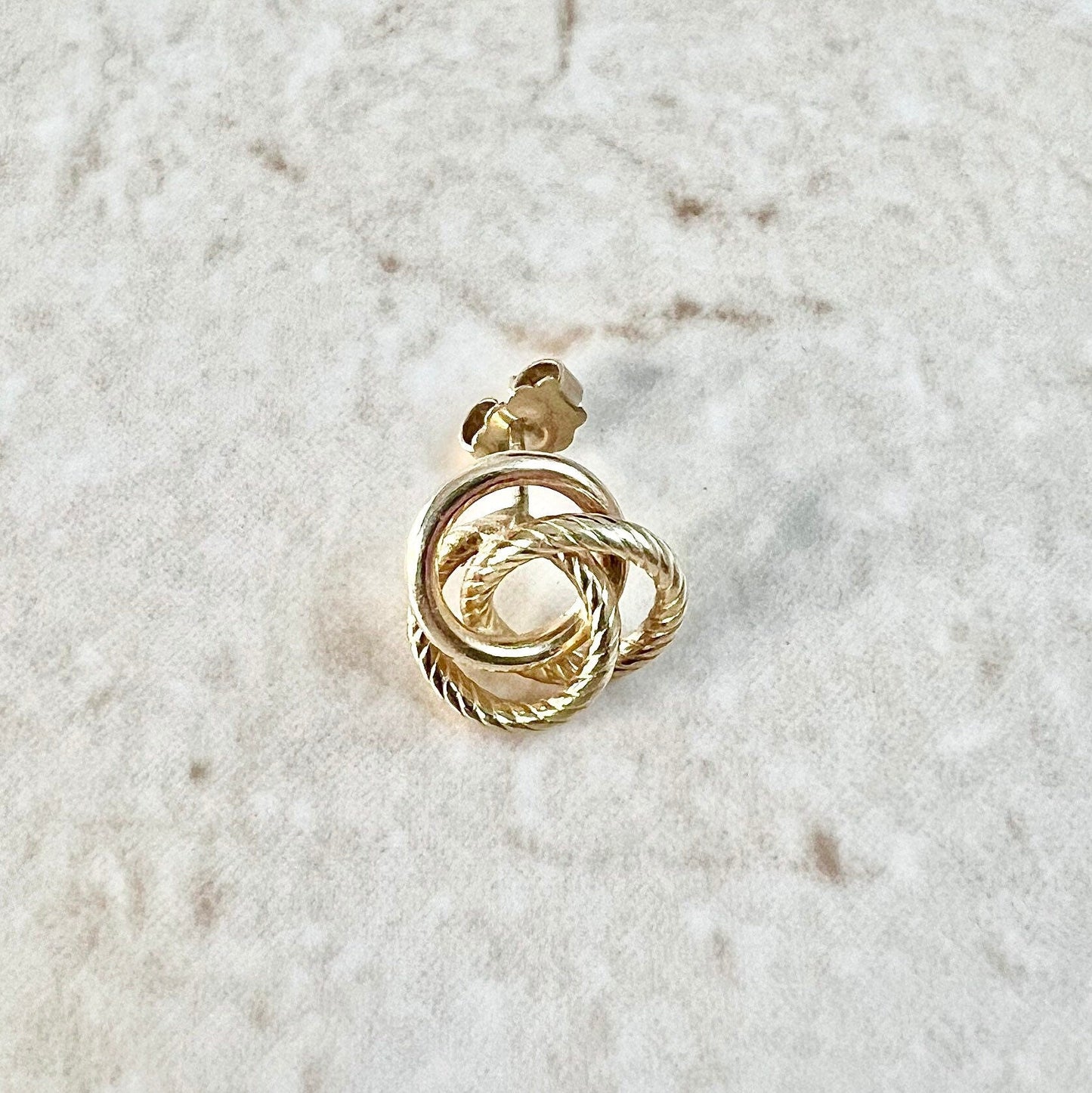 Single Vintage 14 Karat Yellow Gold Stud Earring - WeilJewelry