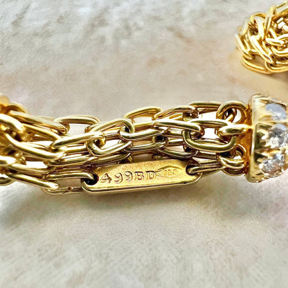 Unique 18K Vintage Bvlgari Amethyst Diamond Necklace - Yellow Gold Bvlgari Necklace - Bulgari Necklace -Designer Bvlgari Statement Necklace
