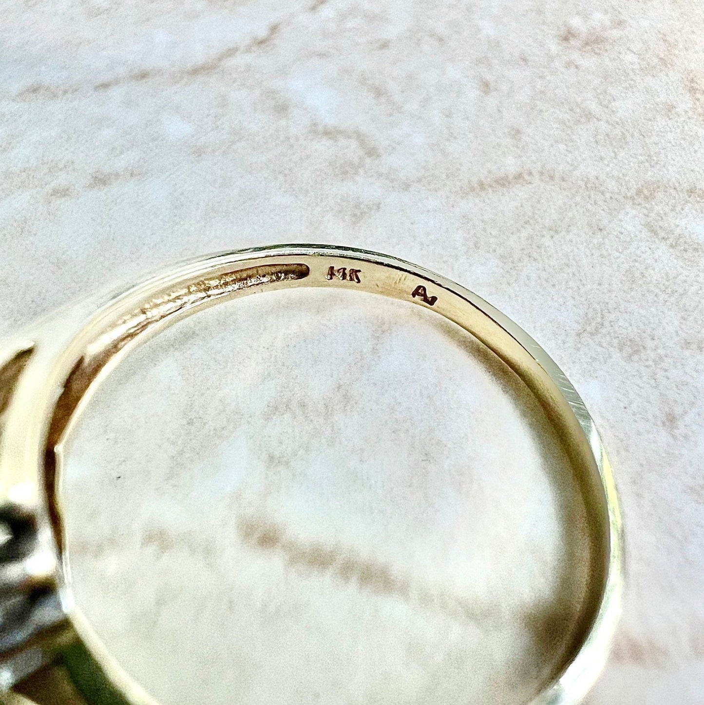 Vintage 14 Karat Yellow Gold Ruby & Diamond Halo Ring - WeilJewelry