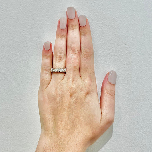 CLEARANCE 40% OFF - Vintage 14 Karat White Gold 0.50 Carat Diamond Five Stone Ring - WeilJewelry