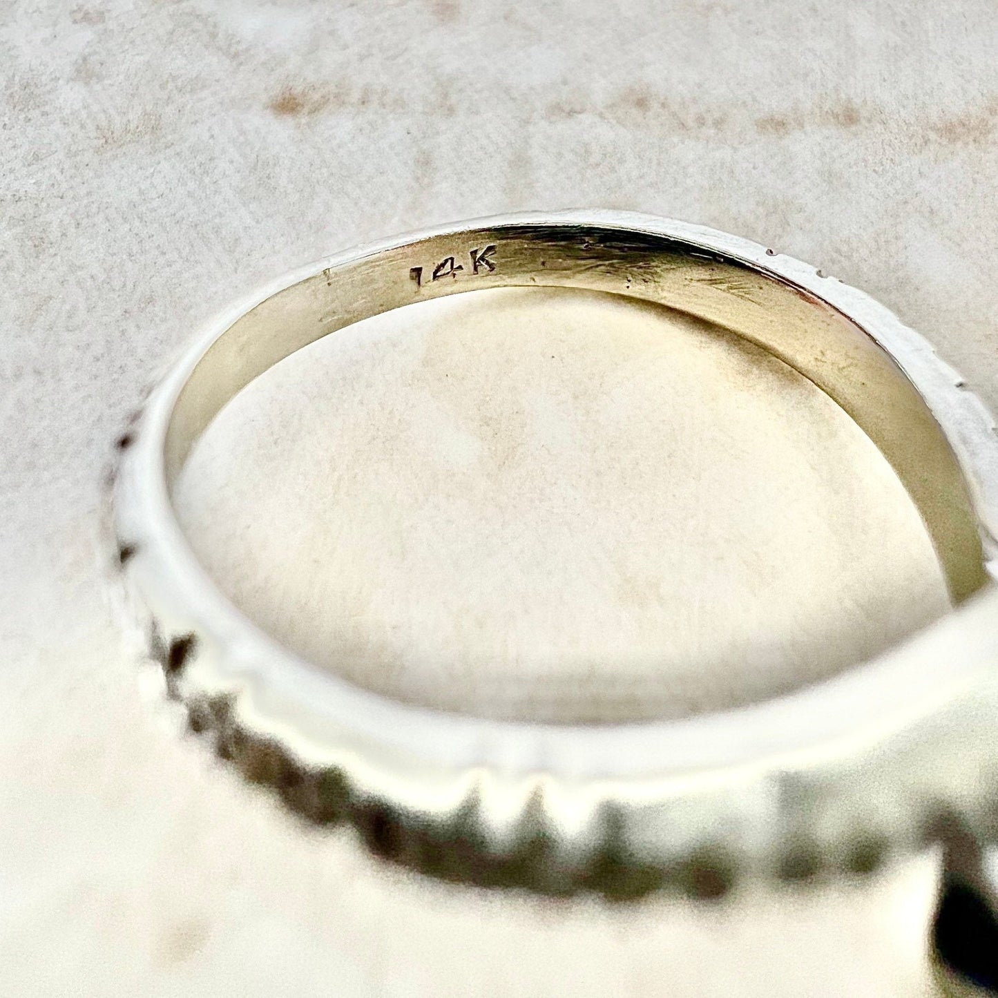 Vintage 14 Karat White Gold Diamond Cluster Ring - WeilJewelry