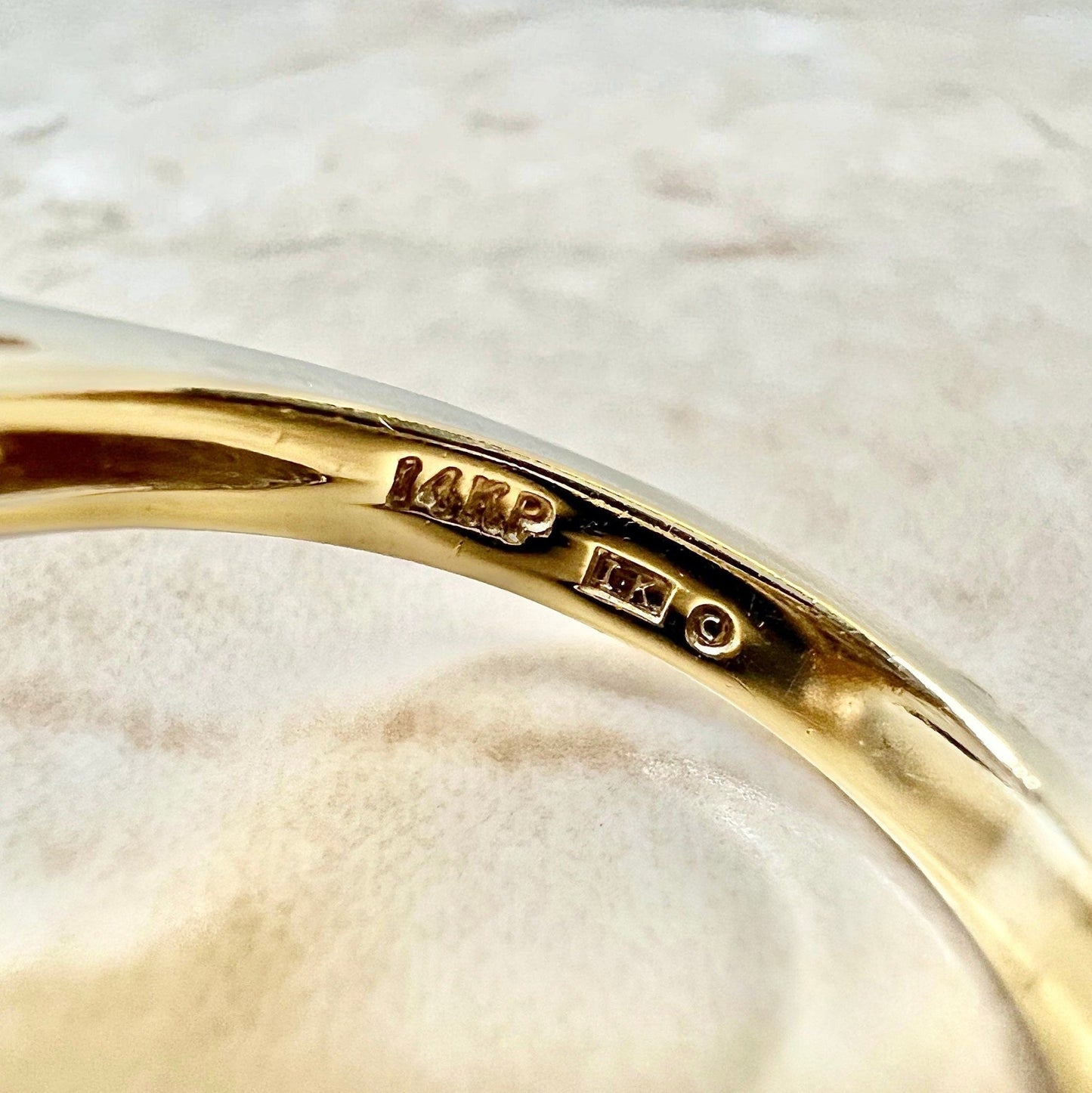 Vintage 14 Karat Yellow Gold 0.90 Carat Diamond Ring - WeilJewelry