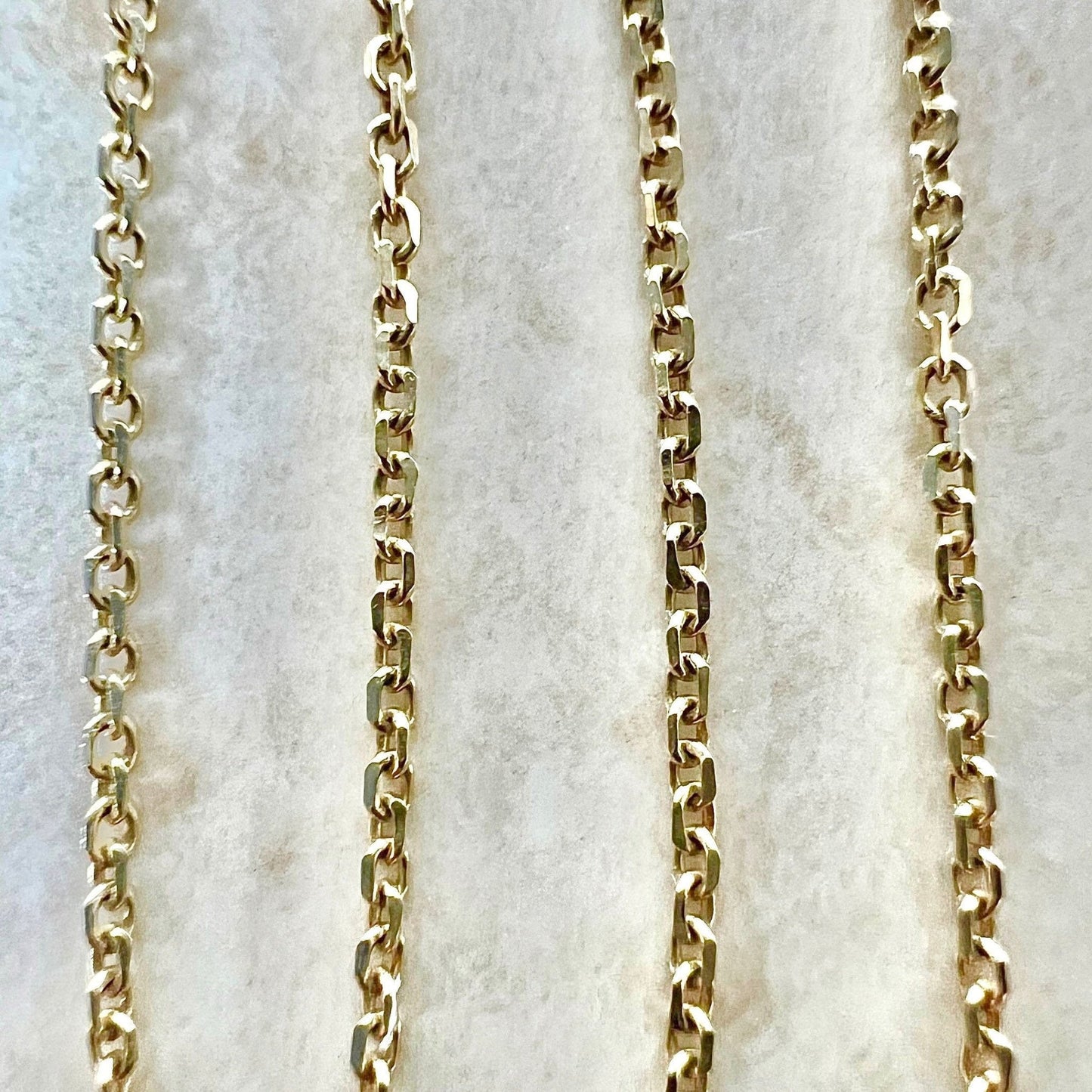 Vintage 14 Karat Yellow Gold 18 Inches Cable Chain Necklace - WeilJewelry