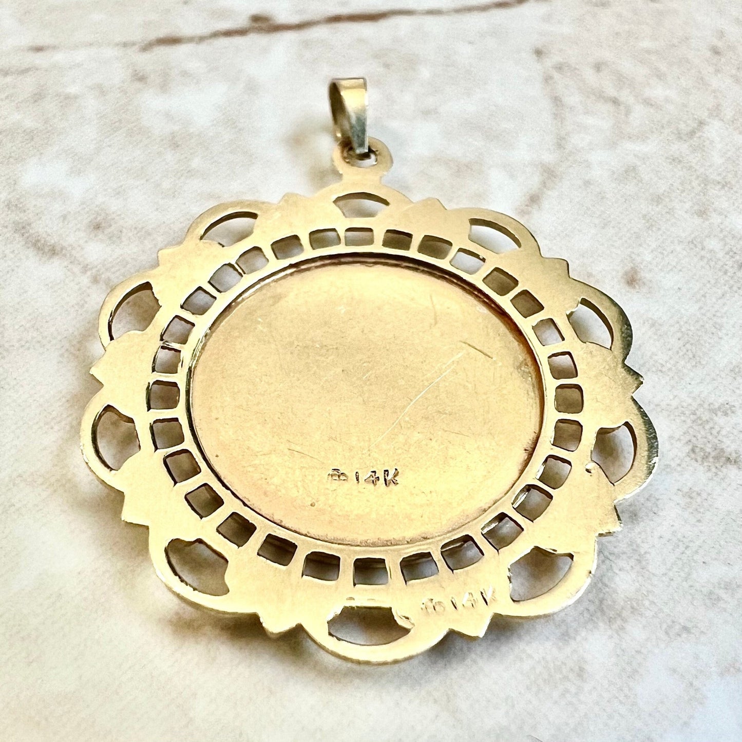 Vintage 14 Karat Yellow Gold Chai Pendant - WeilJewelry