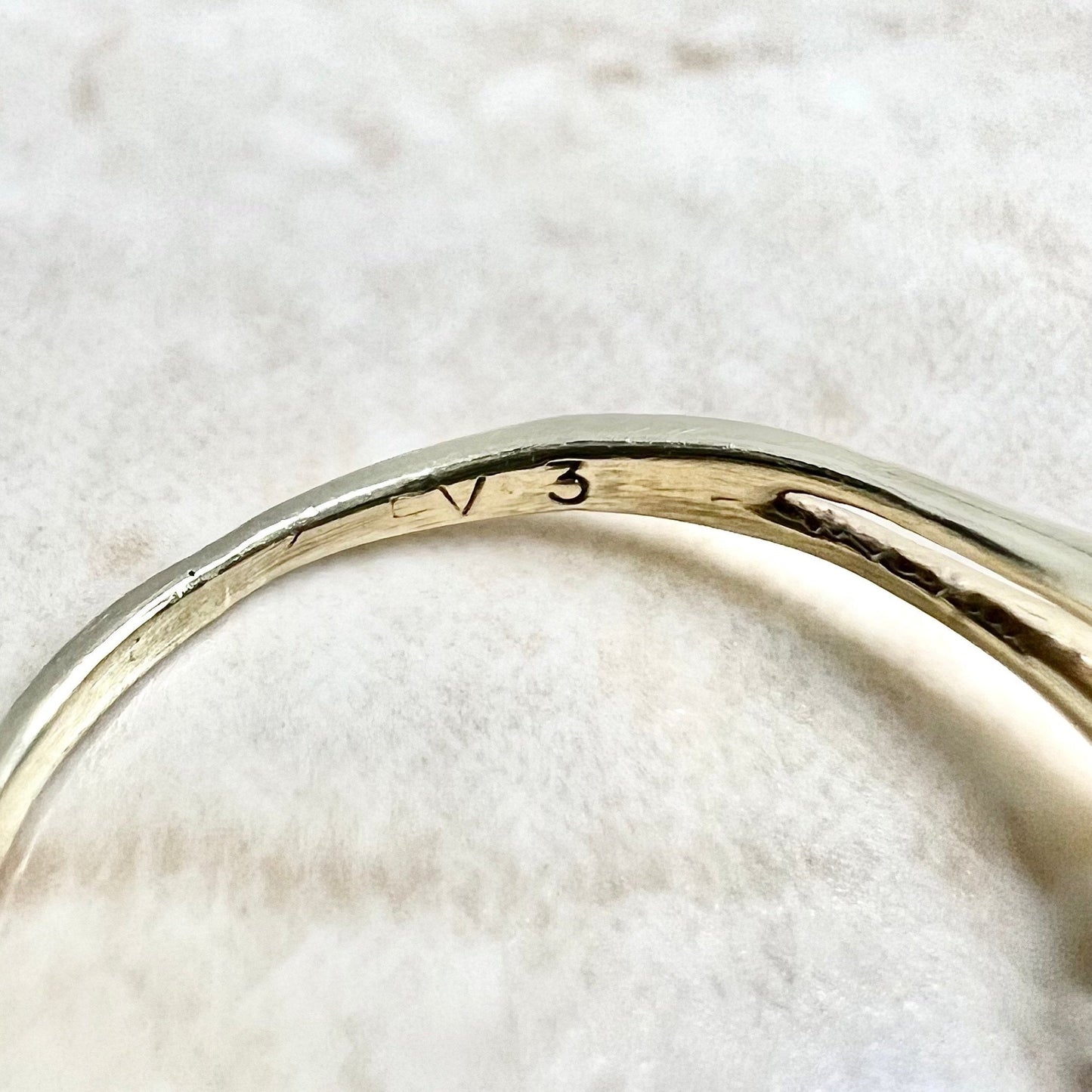 Vintage 14 Karat Yellow Gold Double Row 0.90 Carat Diamond Ring - WeilJewelry