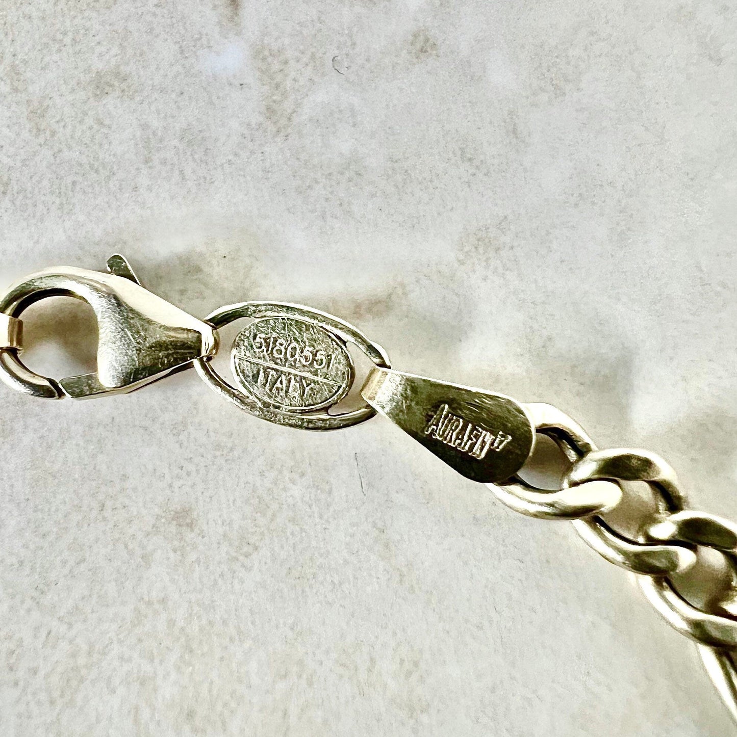 Vintage 14 Karat Yellow Gold Figaro Chain Bracelet - WeilJewelry