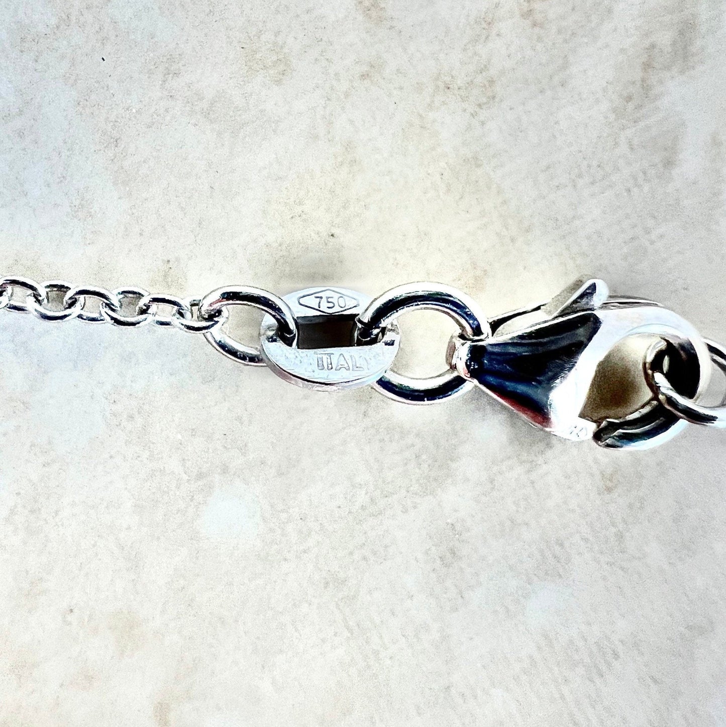 Vintage 18 Karat White Gold Diamond By The Yard Necklace - WeilJewelry