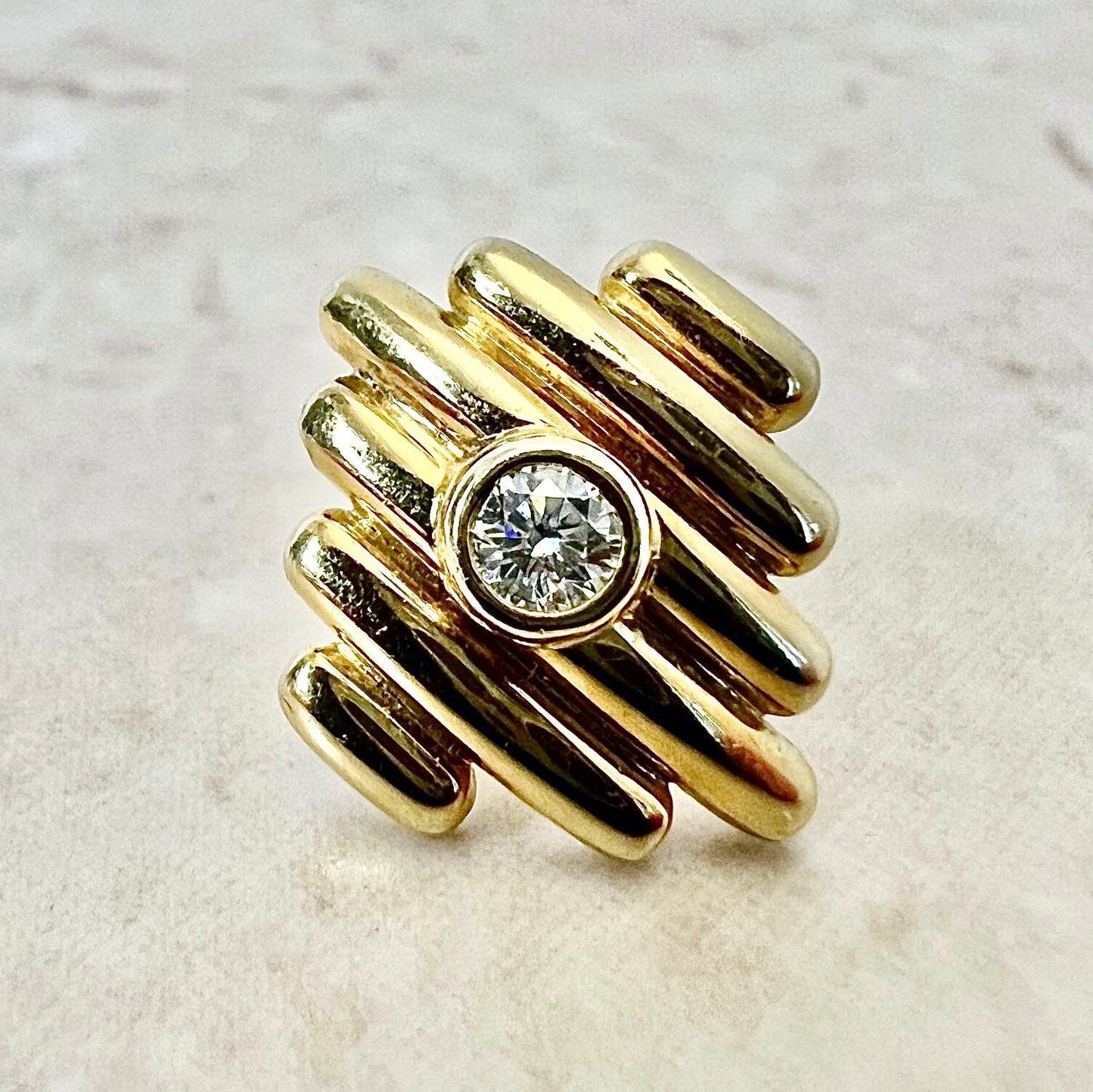 CLEARANCE 40% OFF - Vintage 18 Karat Yellow Gold 0.20 Carat Diamond Stud Earrings - WeilJewelry