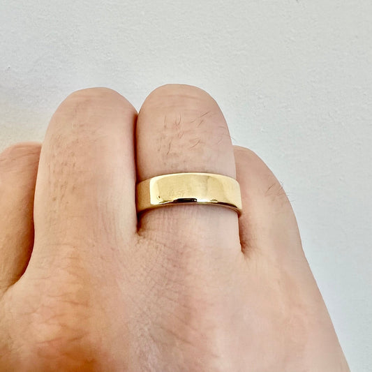 Vintage 1960’s 14 Karat Yellow Gold Wedding Band Ring - 5.85 MM - WeilJewelry