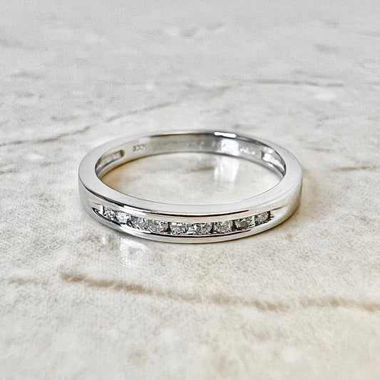 Vintage Platinum Diamond Band Ring - WeilJewelry