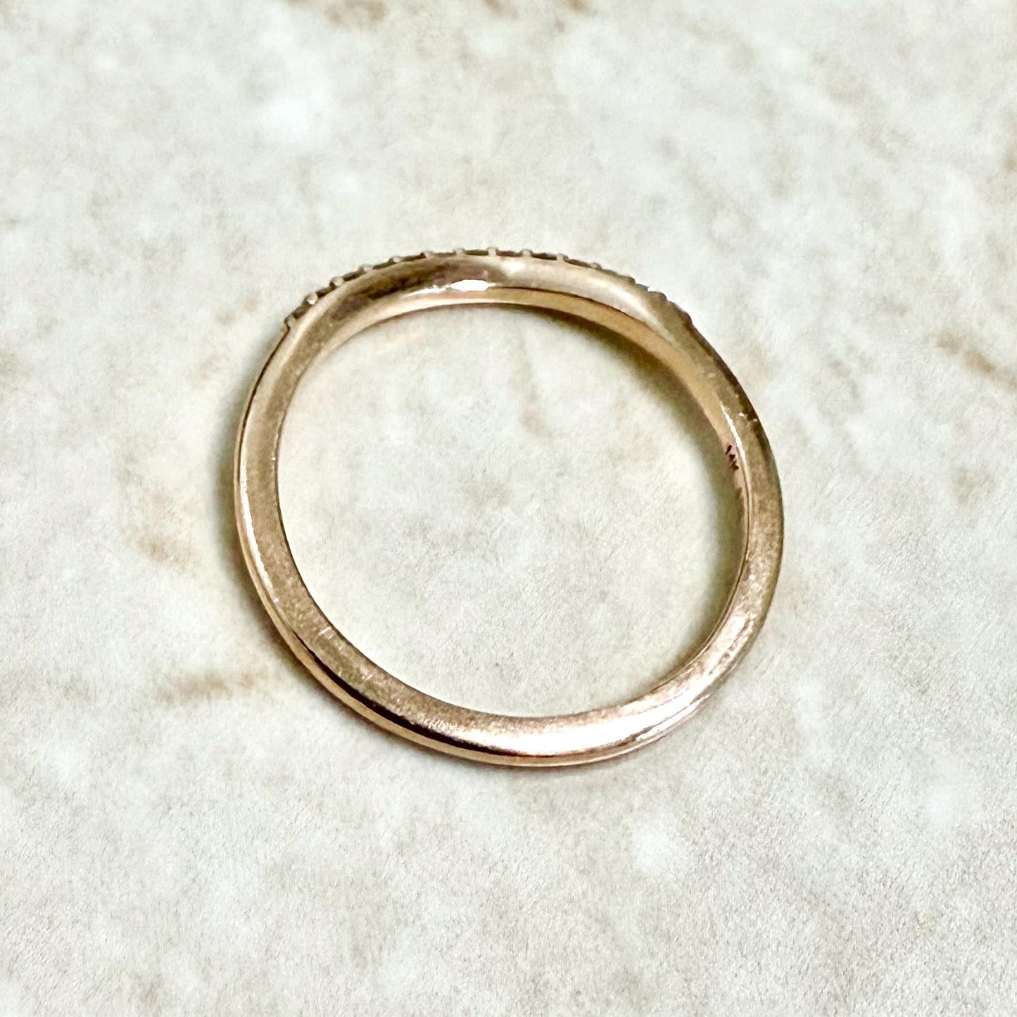 14 Karat Rose Gold 0.15 Carat Natural Diamond Band Ring - WeilJewelry