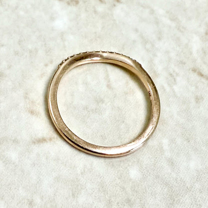 14 Karat Rose Gold 0.15 Carat Natural Diamond Band Ring - WeilJewelry
