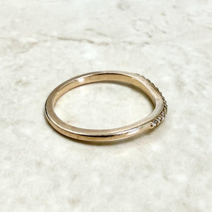 14 Karat Rose Gold 0.15 Carat Natural Diamond Band Ring - WeilJewelry