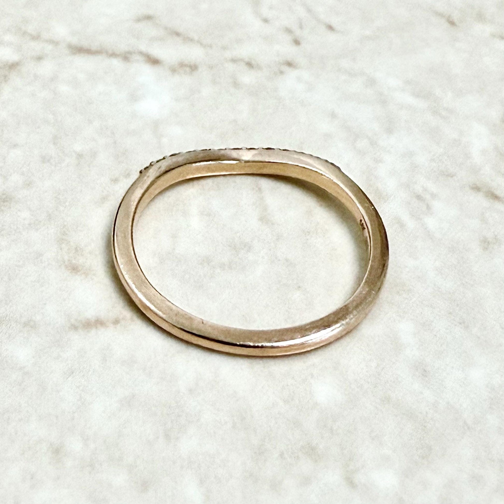 14 Karat Rose Gold 0.15 Carat Natural Diamond Band Ring - WeilJewelry