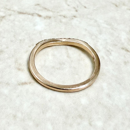 14 Karat Rose Gold 0.15 Carat Natural Diamond Band Ring - WeilJewelry