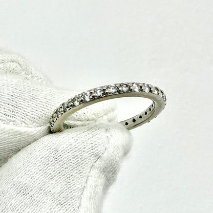 14 Karat White Gold 0.65 Carat Natural Diamond Eternity Band Ring - WeilJewelry