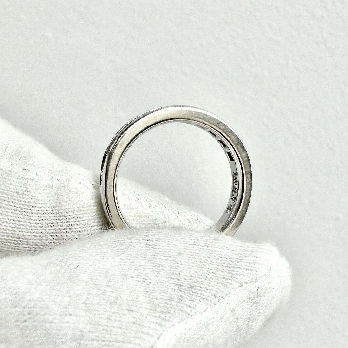 14 Karat White Gold 1 Carat Princess Cut Diamond Half Eternity Ring by THE LEO - WeilJewelry