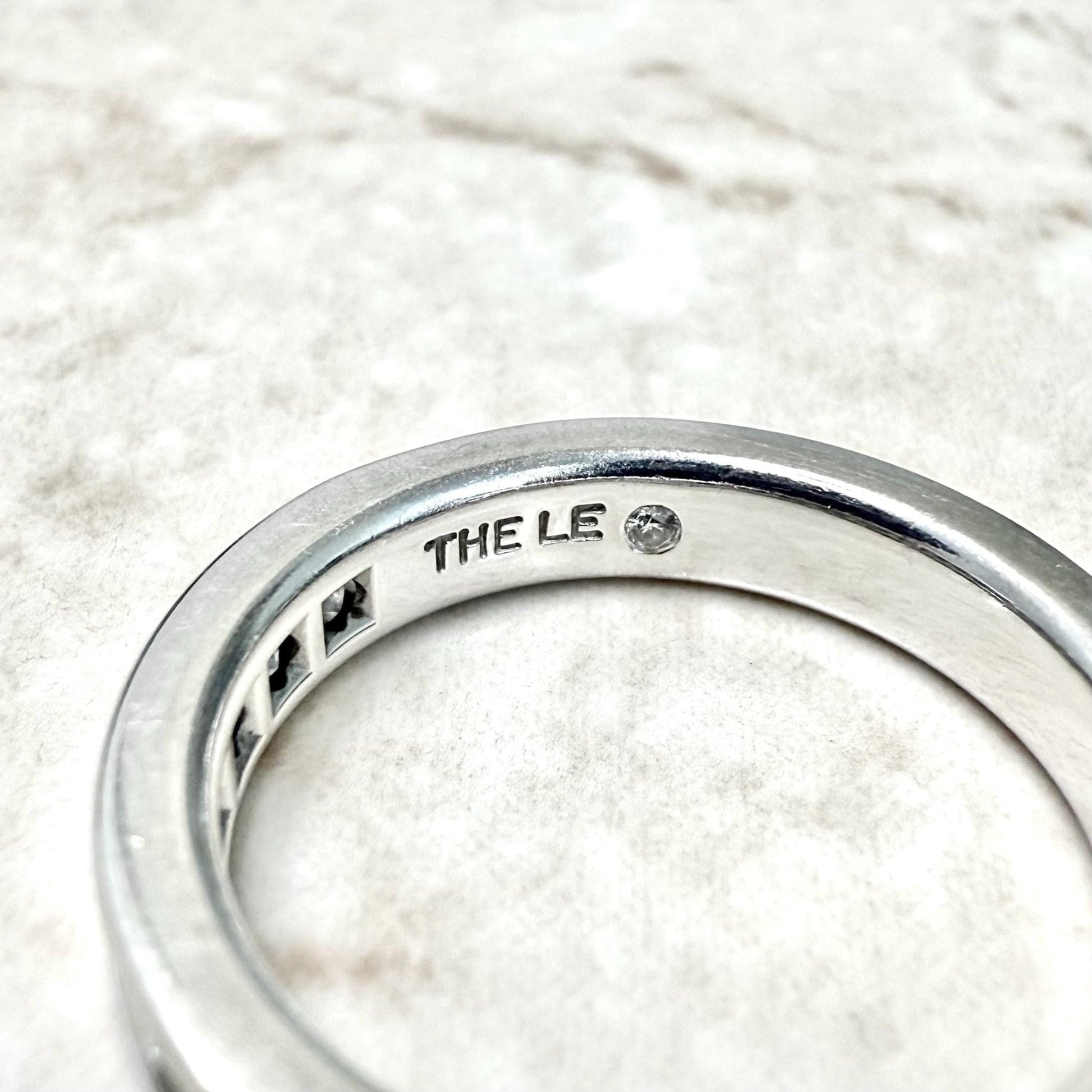 14 Karat White Gold 1 Carat Princess Cut Diamond Half Eternity Ring by THE LEO - WeilJewelry