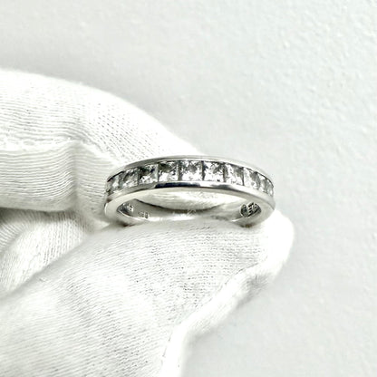 14 Karat White Gold 1 Carat Princess Cut Diamond Half Eternity Ring by THE LEO - WeilJewelry
