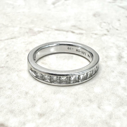 14 Karat White Gold 1 Carat Princess Cut Diamond Half Eternity Ring by THE LEO - WeilJewelry
