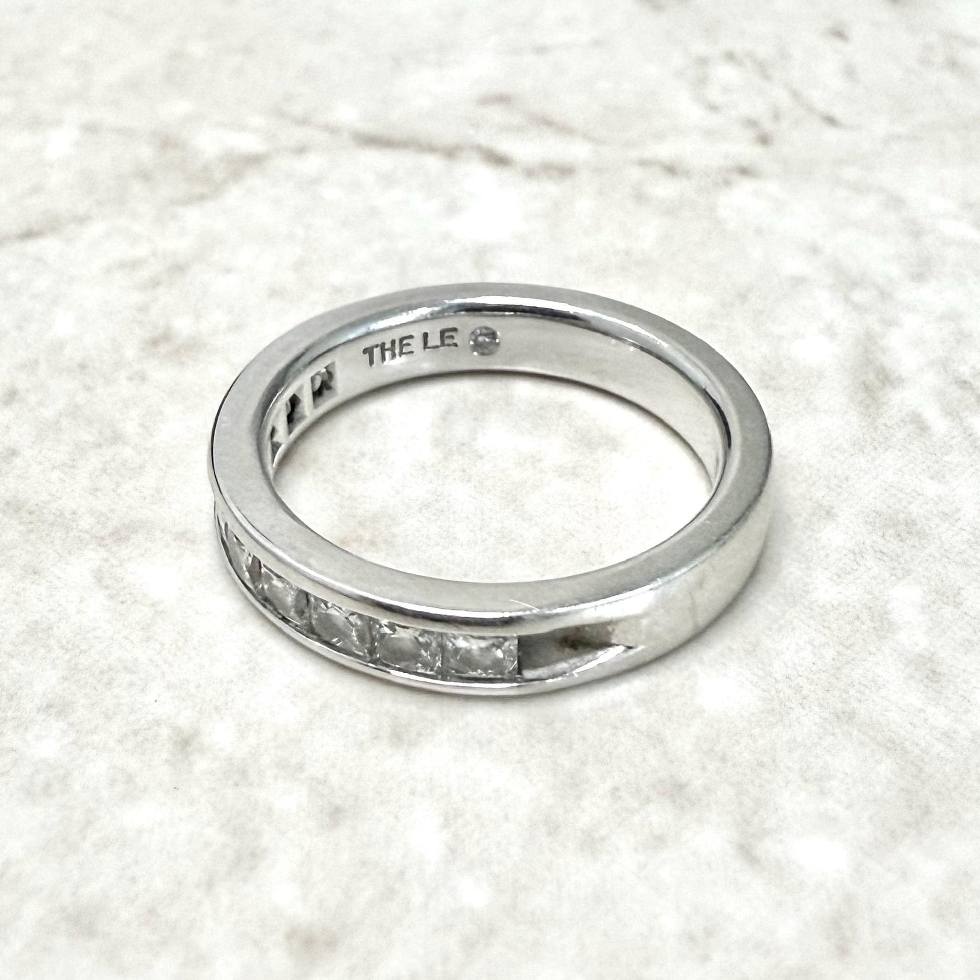 14 Karat White Gold 1 Carat Princess Cut Diamond Half Eternity Ring by THE LEO - WeilJewelry