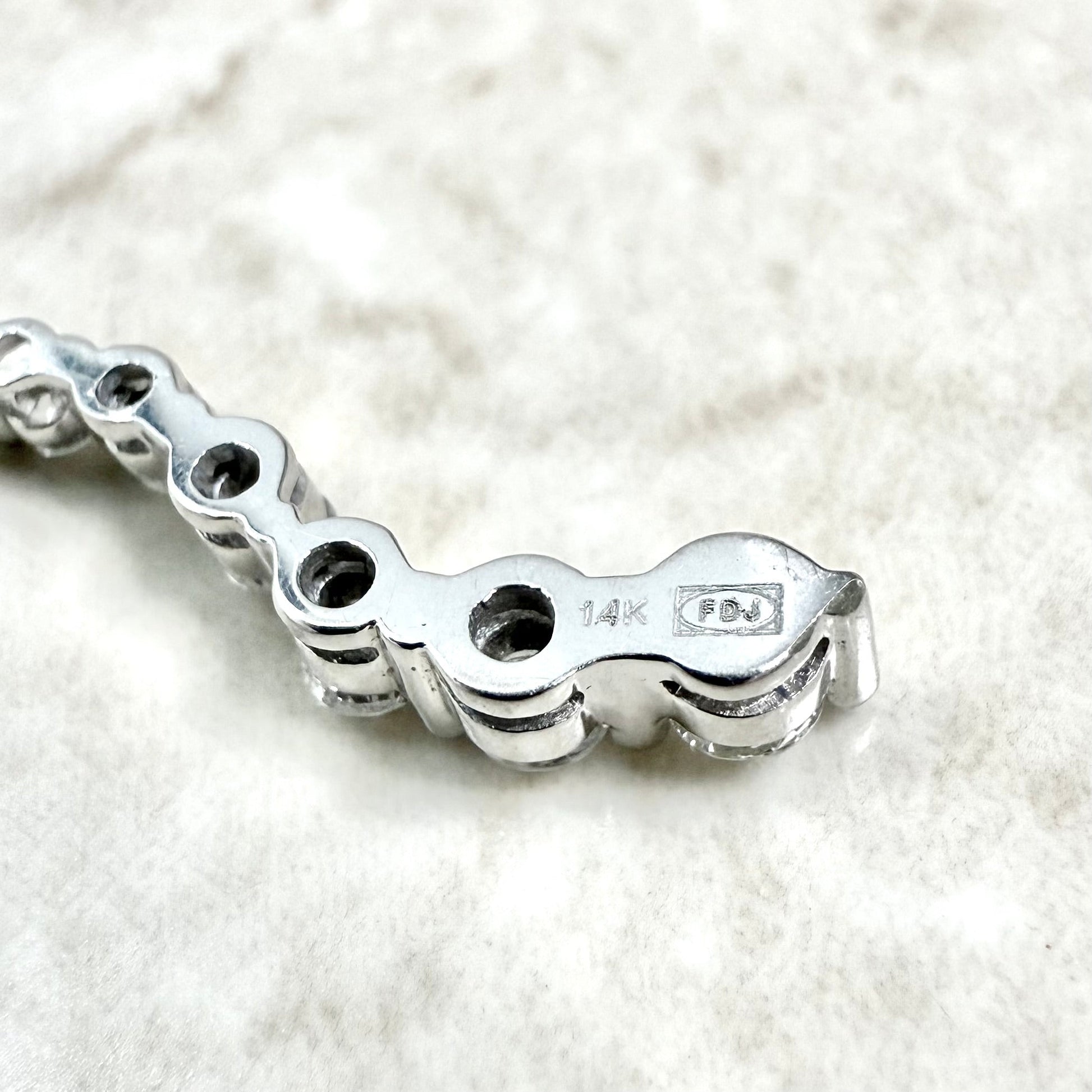 14 Karat White Gold 1/2 CT Diamond Journey Pendant Necklace - WeilJewelry