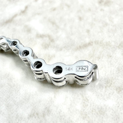 14 Karat White Gold 1/2 CT Diamond Journey Pendant Necklace - WeilJewelry