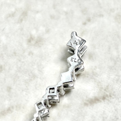 14 Karat White Gold 1/4 CT Princess Cut Diamond Journey Pendant Necklace - WeilJewelry