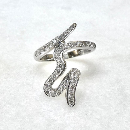 14 Karat White Gold Artistic Diamond Statement Ring - WeilJewelry