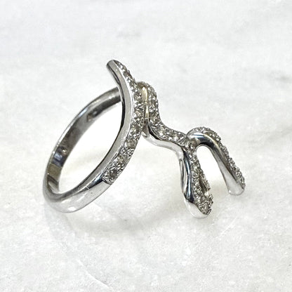 14 Karat White Gold Artistic Diamond Statement Ring - WeilJewelry