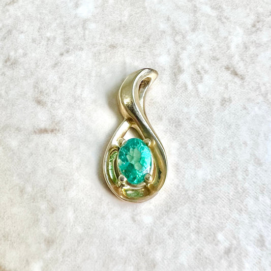 14 Karat Yellow Gold Blue Apatite Pendant - WeilJewelry