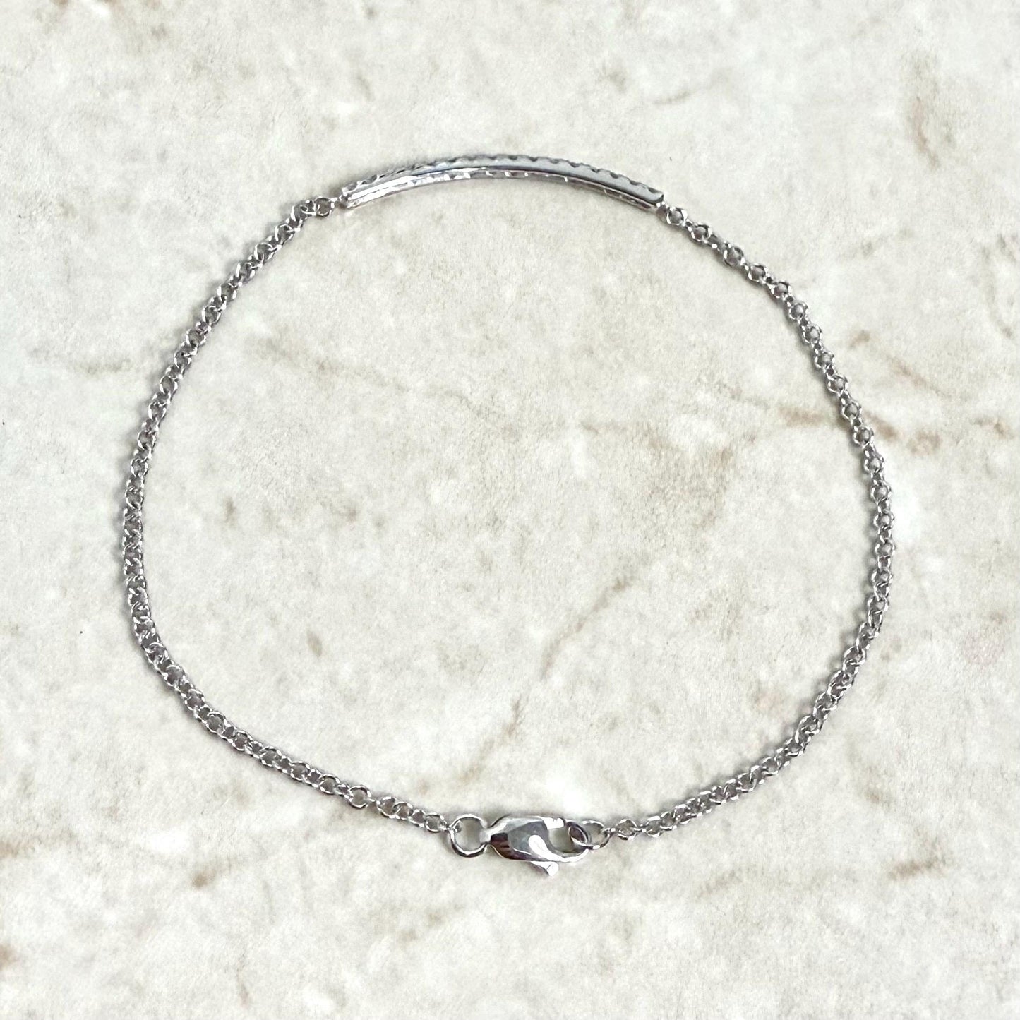 14K Rose Gold 0.25 Carat Diamond Bar Bracelet - WeilJewelry