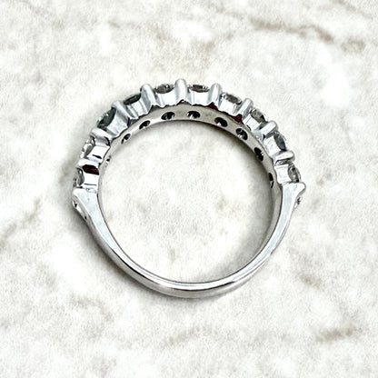 14K White Gold 1.60 Carat Natural Diamond Half Eternity Ring - WeilJewelry