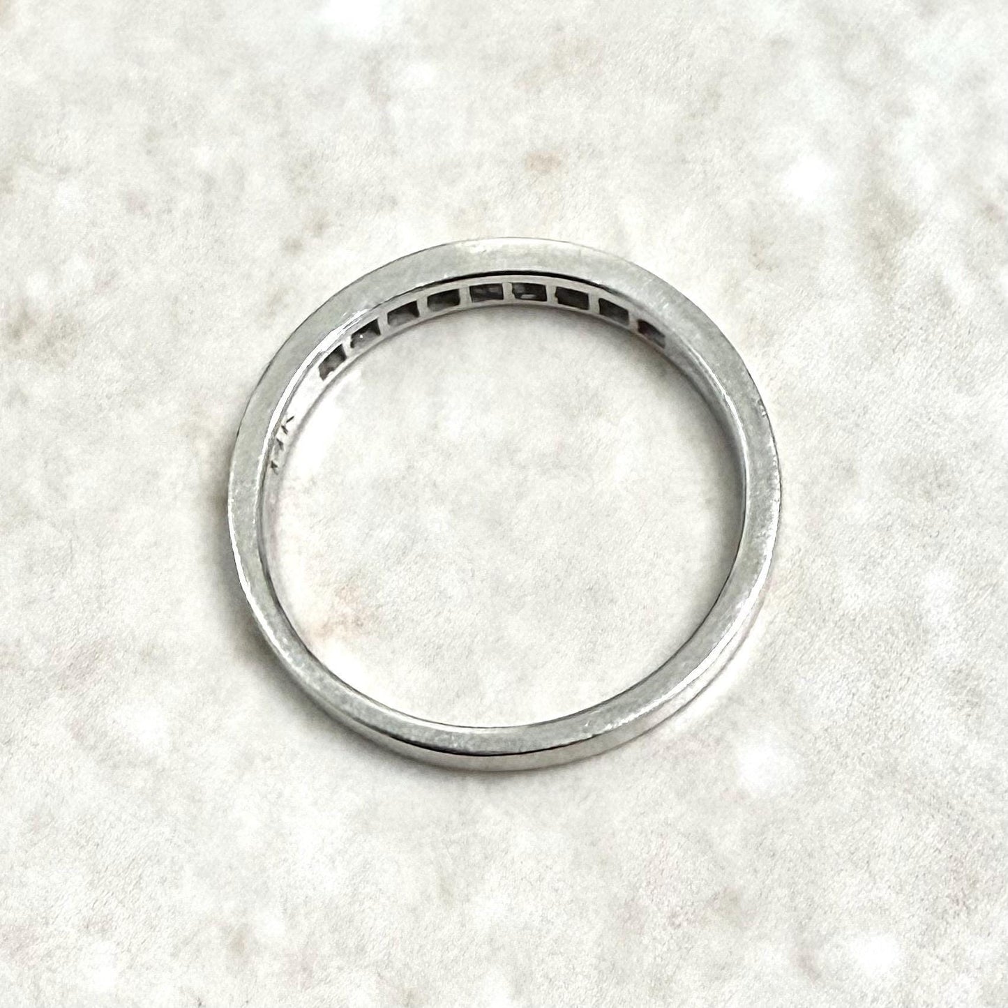 14K White Gold Channel - Set 0.15 Carat Natural Diamond Band Ring - WeilJewelry