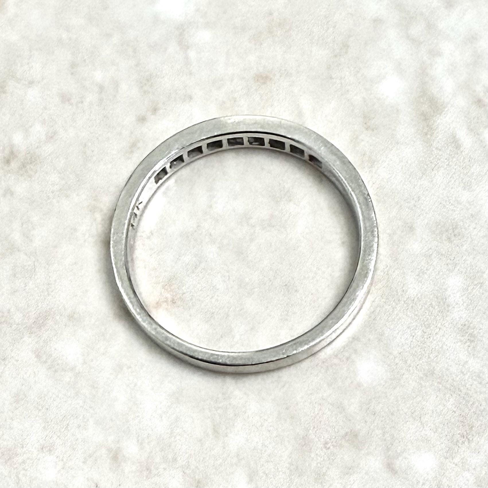 14K White Gold Channel - Set 0.15 Carat Natural Diamond Band Ring - WeilJewelry