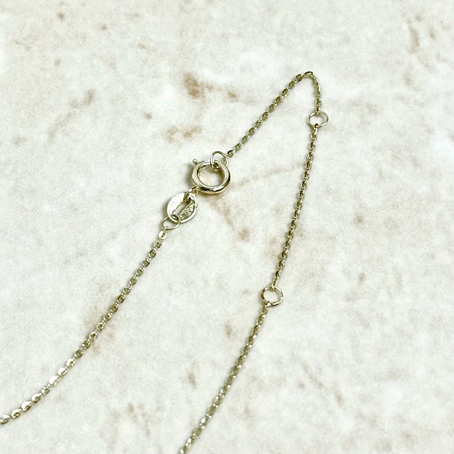 14K Yellow Gold 0.25 Carat Multi Drop Diamond Station Necklace - WeilJewelry