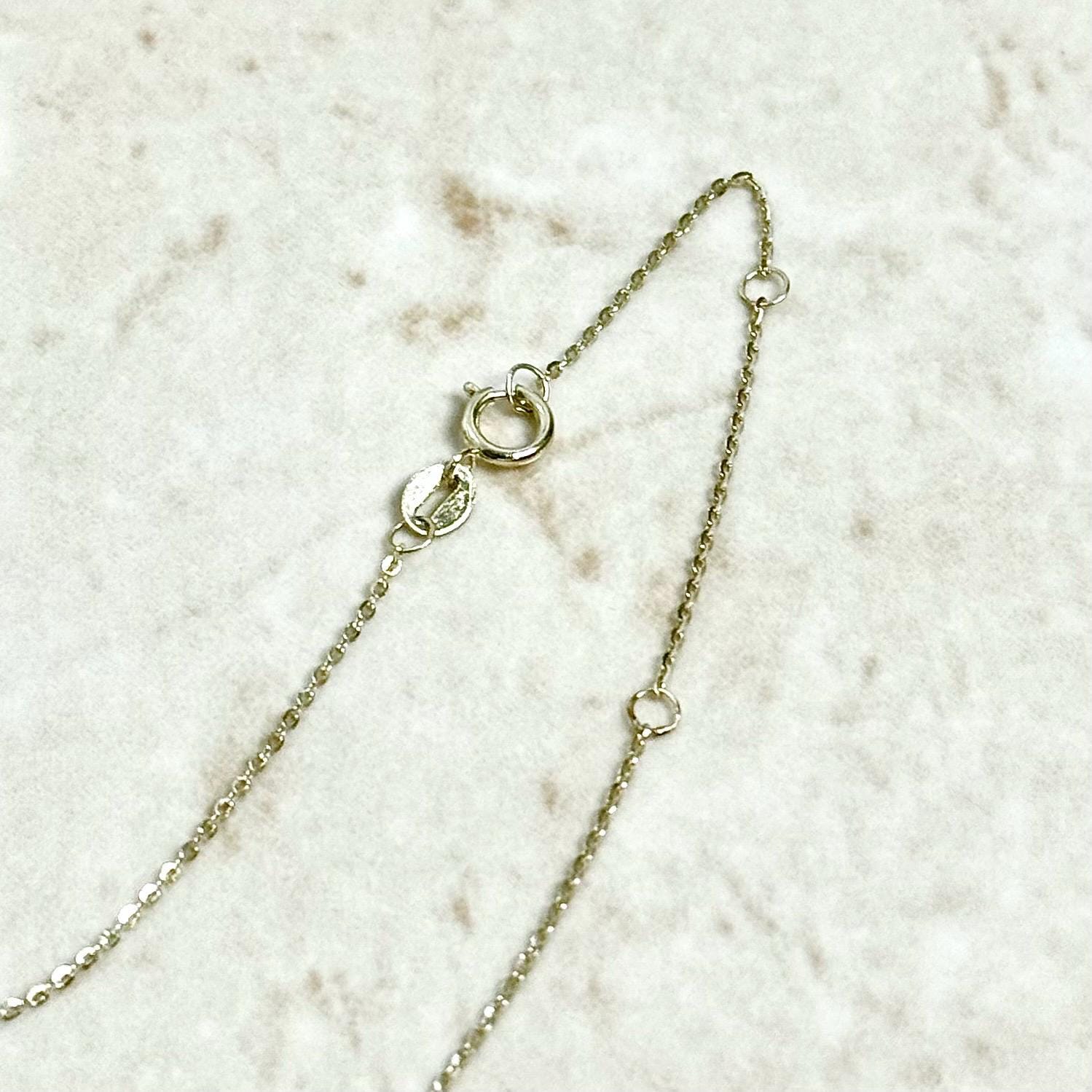 14K Yellow Gold 0.25 Carat Multi Drop Diamond Station Necklace - WeilJewelry