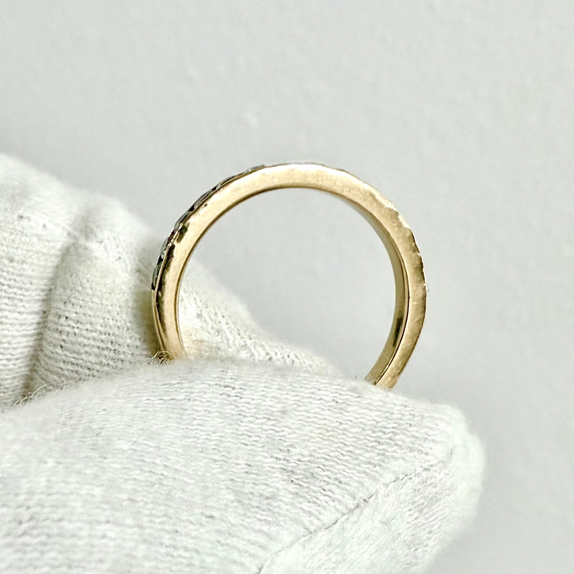 14K Yellow Gold Channel - Set 0.40 Carat Diamond Half Eternity Band Ring - WeilJewelry