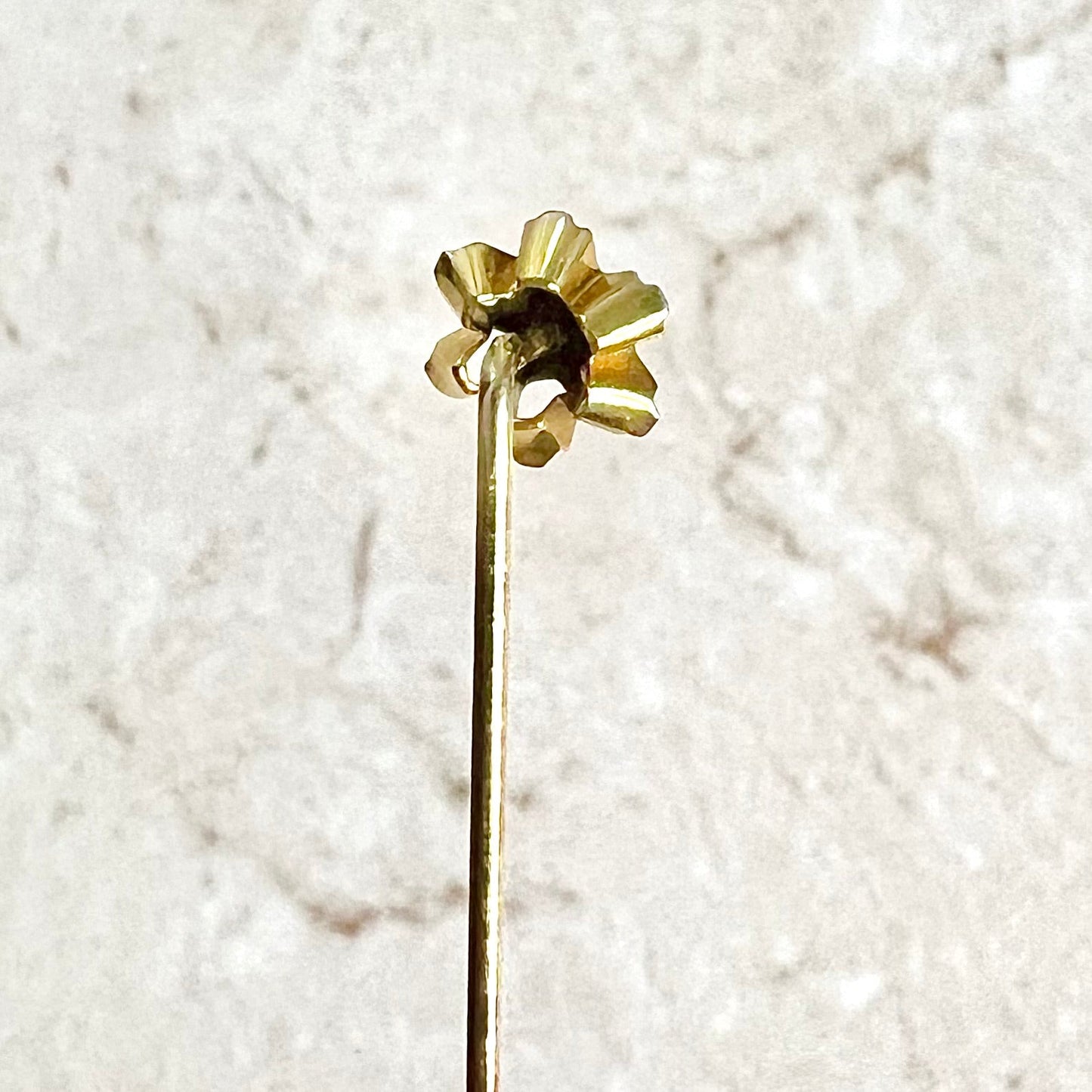 Antique Victorian 14 Karat Yellow Gold Seed Pearl Stick Pin - WeilJewelry