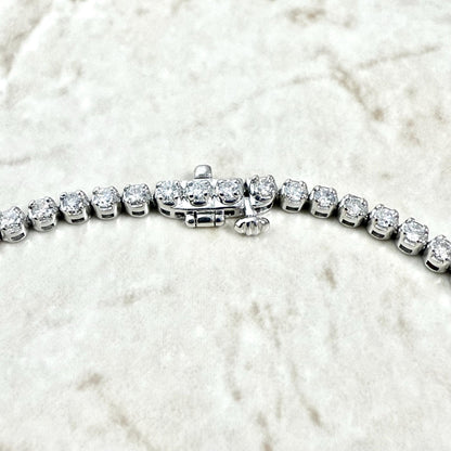Fine 14K White Gold 2.20 Carat Natural Diamond Tennis Bracelet - WeilJewelry