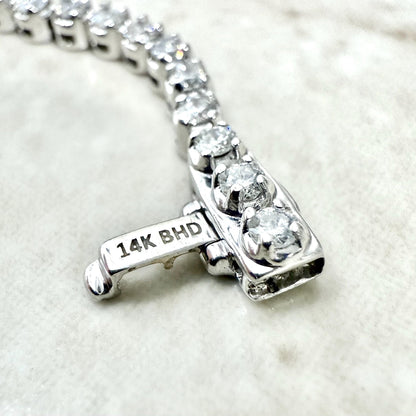 Fine 14K White Gold 2.20 Carat Natural Diamond Tennis Bracelet - WeilJewelry