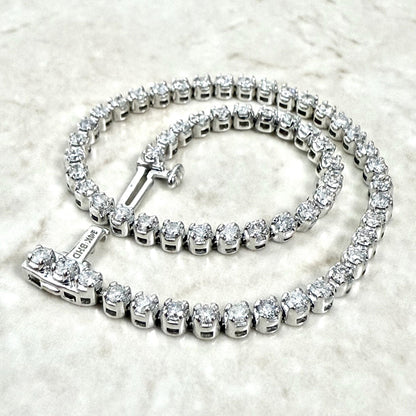 Fine 14K White Gold 2.20 Carat Natural Diamond Tennis Bracelet - WeilJewelry