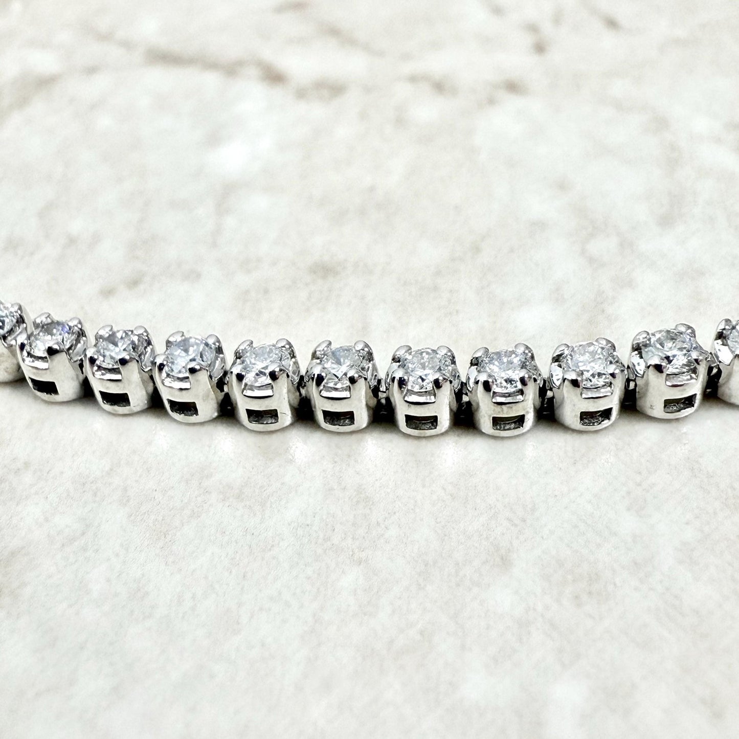 Fine 14K White Gold 2.20 Carat Natural Diamond Tennis Bracelet - WeilJewelry