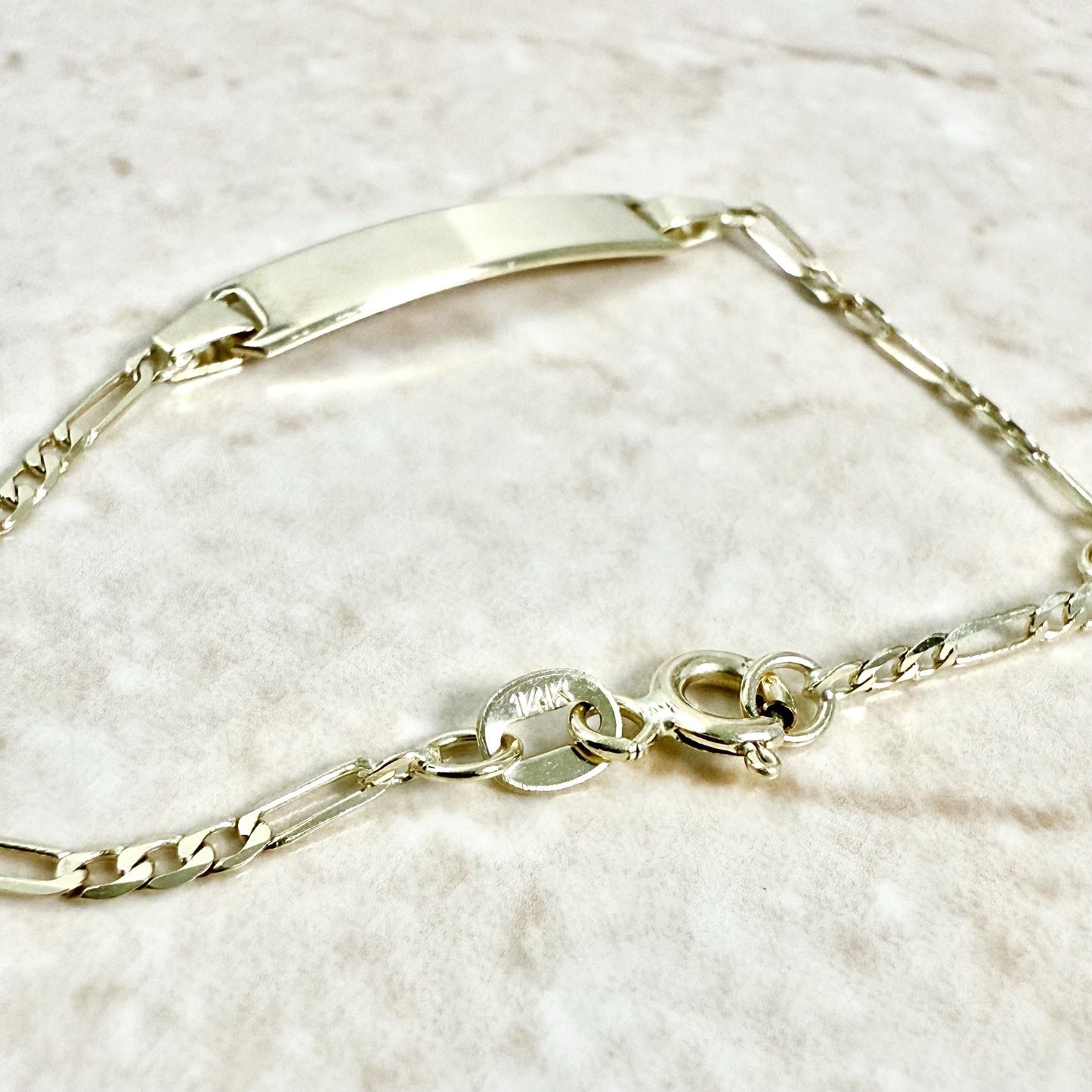Fine Solid 14K Yellow Gold Baby Boy & Girl ID Bracelet - WeilJewelry