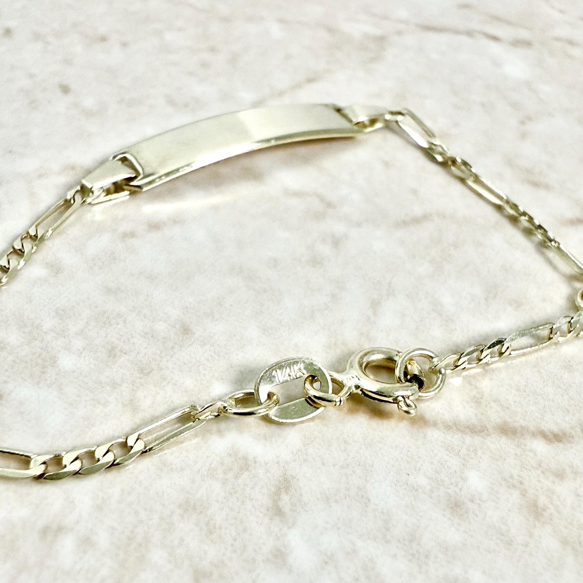 Fine Solid 14K Yellow Gold Baby Boy & Girl ID Bracelet - WeilJewelry