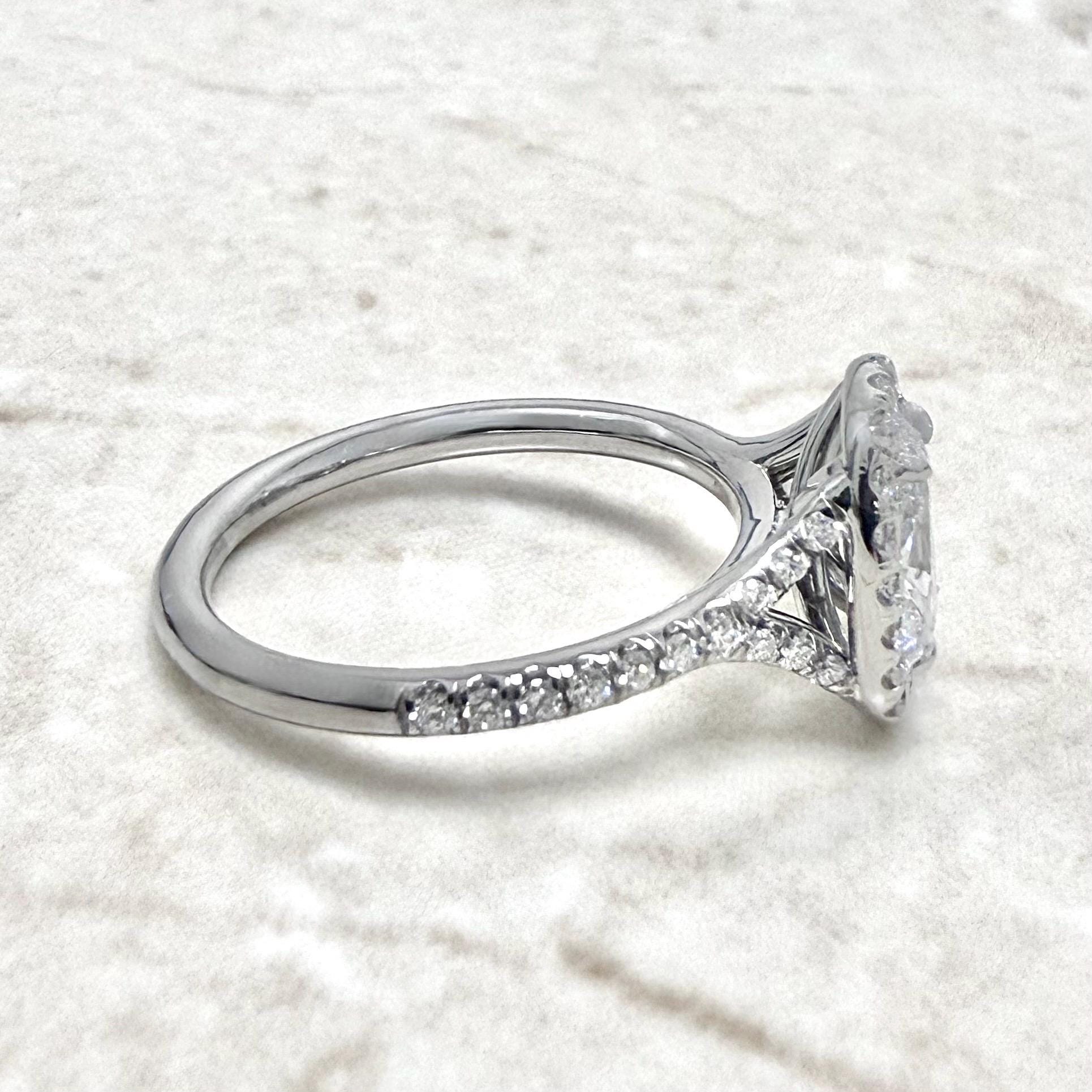 Handcrafted 18K White Gold Antique Cushion Diamond Engagement Ring - WeilJewelry