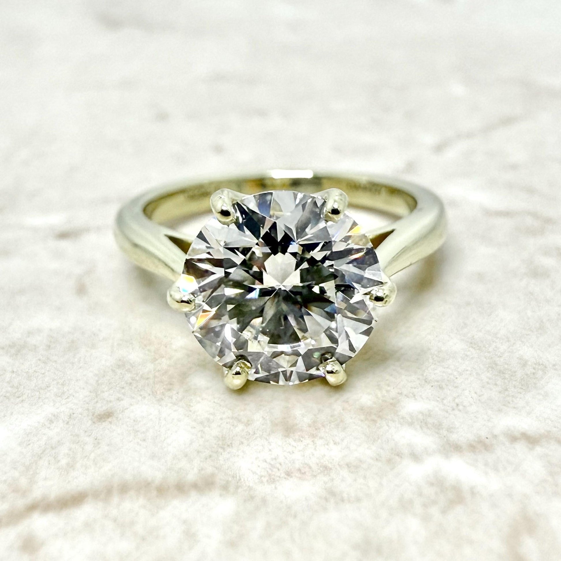 Handcrafted 18K Yellow Gold 2.56 Carats Lab Grown Diamond Solitaire Engagement Ring - WeilJewelry