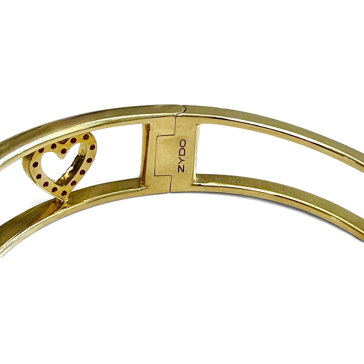 One-Of-A-Kind ZYDO Italy “Amore Prezioso” 18K Yellow Gold LOVE 0.63 CTTW Natural Diamond Bangle Bracelet - WeilJewelry