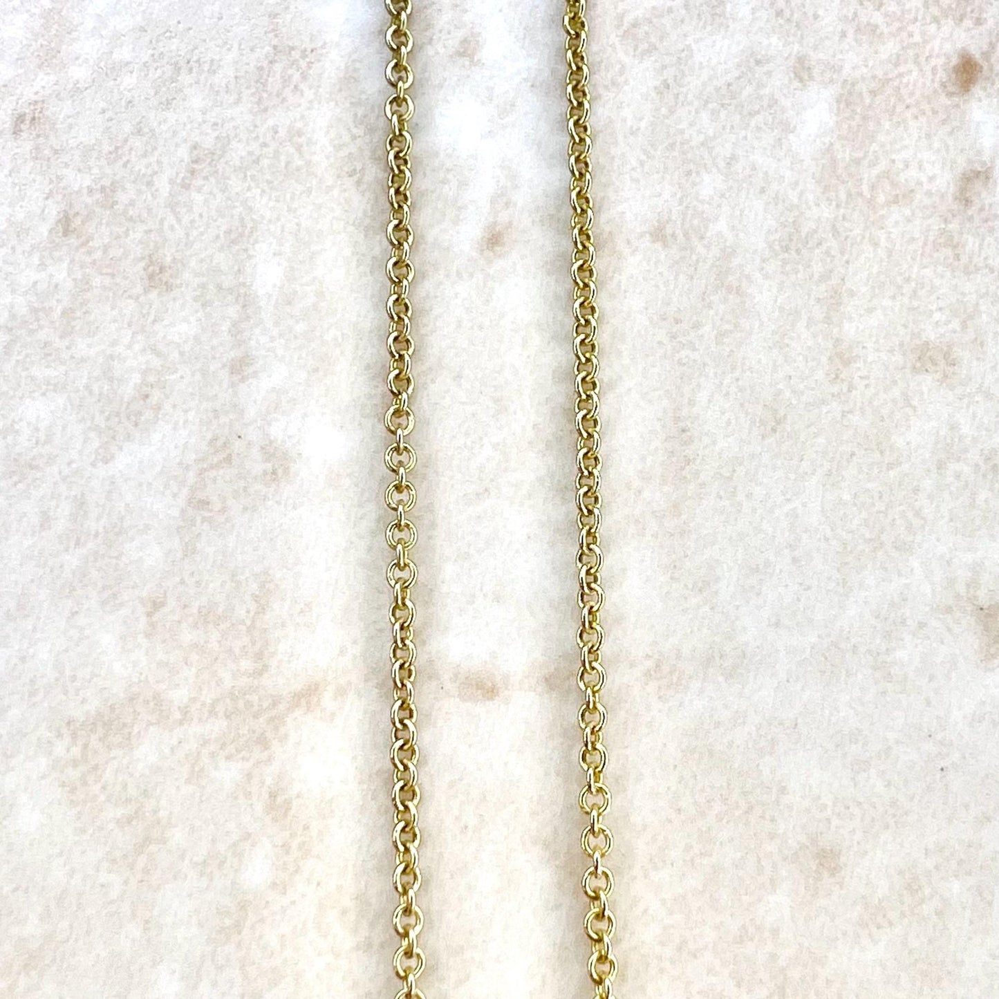 Italian 14 Karat Yellow Gold 16 - Inch Rolo Cable Chain Necklace - WeilJewelry