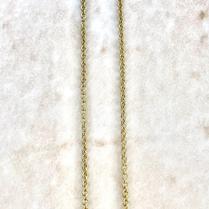 Italian 14 Karat Yellow Gold 16 - Inch Rolo Cable Chain Necklace - WeilJewelry